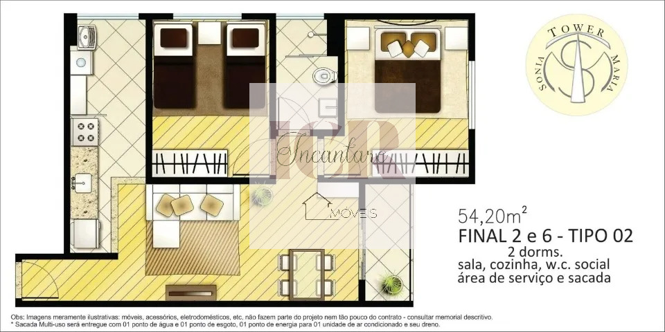 Apartamento à venda com 2 quartos, 54m² - Foto 8